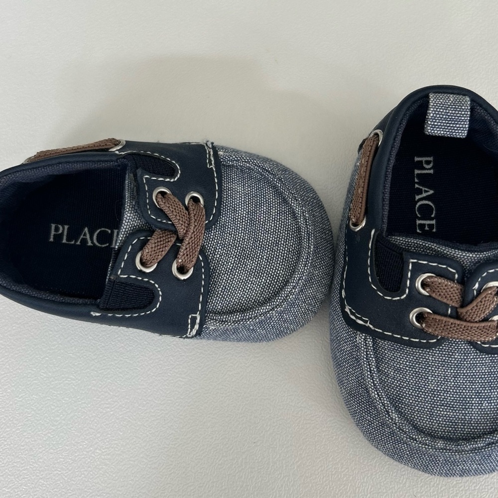Place Kids Denim and Brown Moccasins